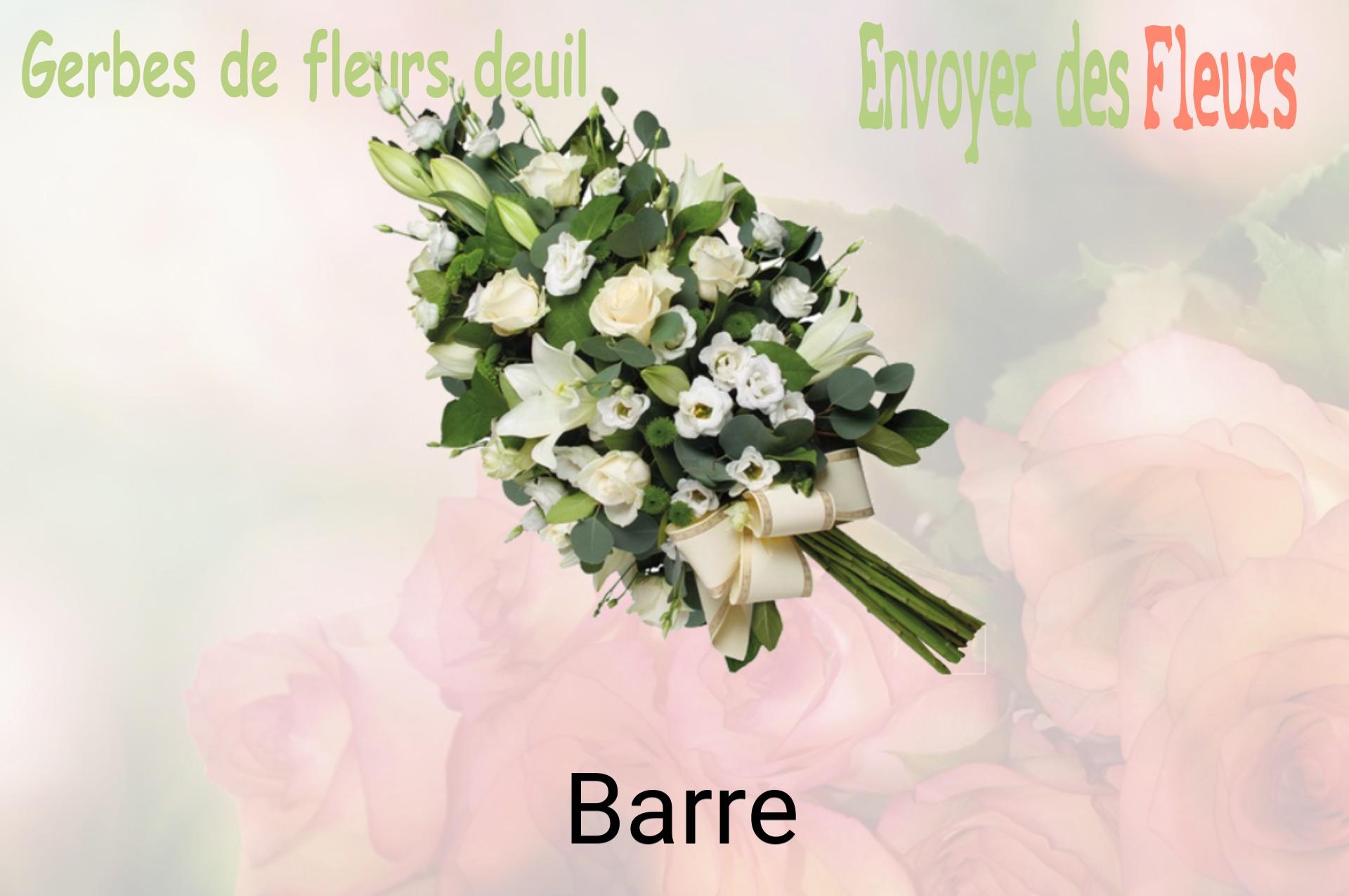 Gerbe de fleurs de deuil livrée à Barre